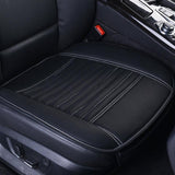 Custom Fit Leather Seat Cushions for Car White Thread