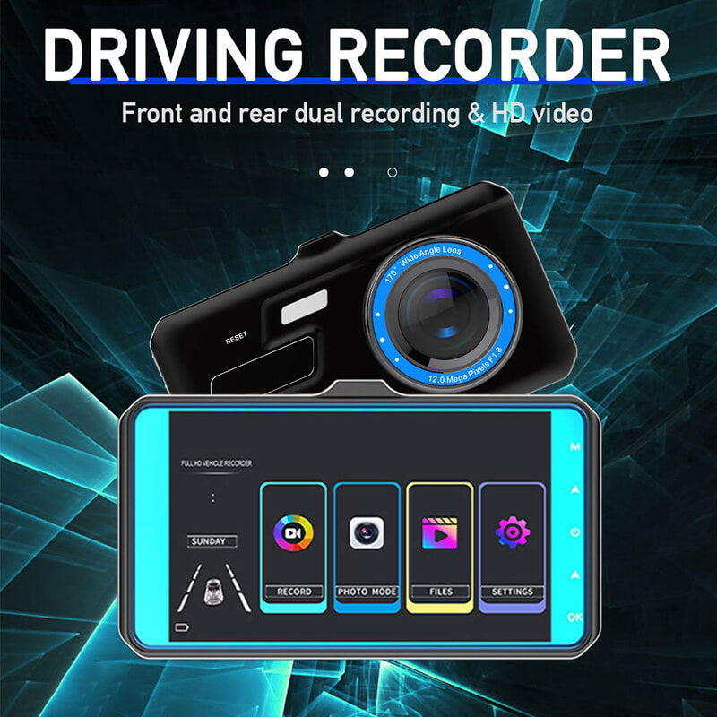 Dash Cam HD 1080P Car DVR Dual Lens Car Camera Video Recorder