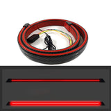 Carbon Fiber Led Rear Spoiler Lamp For Car Trunk Lip Wing Racing Rear Spoiler Light