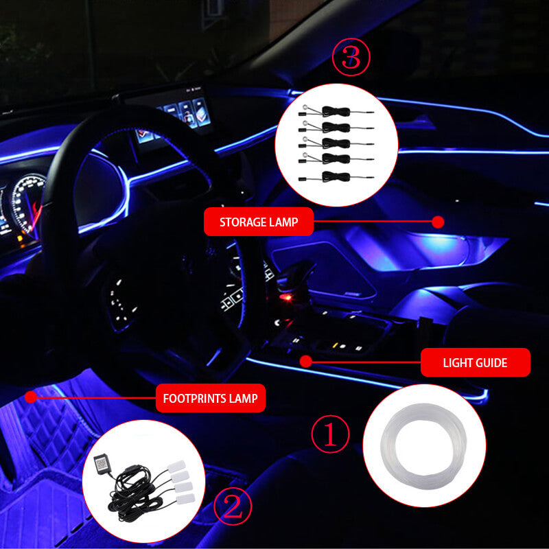 Car EL Neon Strip Light Car Ambient Light With 12V Cigarette lighter –  SEAMETAL