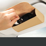 Leather Sunglass Holders for Car Sun Visor Eye Glasses Storage Box