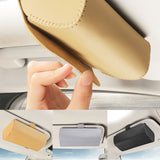 Leather Sunglass Holders for Car Sun Visor Eye Glasses Storage Box