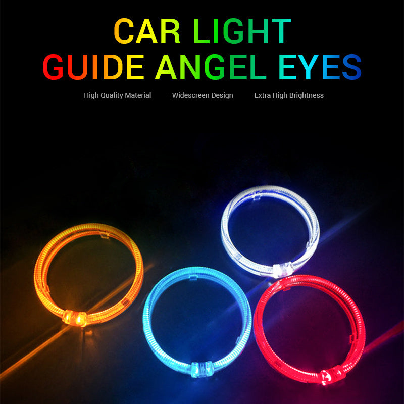 LED Car Angel Eyes Halo Ring Lights Auto DRL Headlight Daytime Running Light