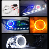 LED Car Angel Eyes Halo Ring Lights Auto DRL Headlight Daytime Running Light