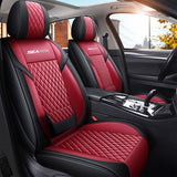 Luxury Leather Car Seat Covers Full Set Universal Auto Seats Cushions