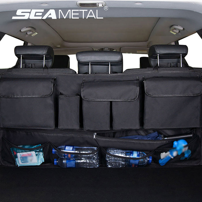 SEAMETAL Car Storage Travel Bag Oxford Cloth Large Capacity Trunk Organizer Storage Box