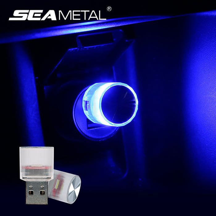 SEAMETAL Mini Car Interior Light USB LED Auto Atmosphere Lamp for Car Portable Plug Play