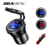 90W Dual USB Car Charger Socket Power Outlet Adapter 12V 24V Fast Charger