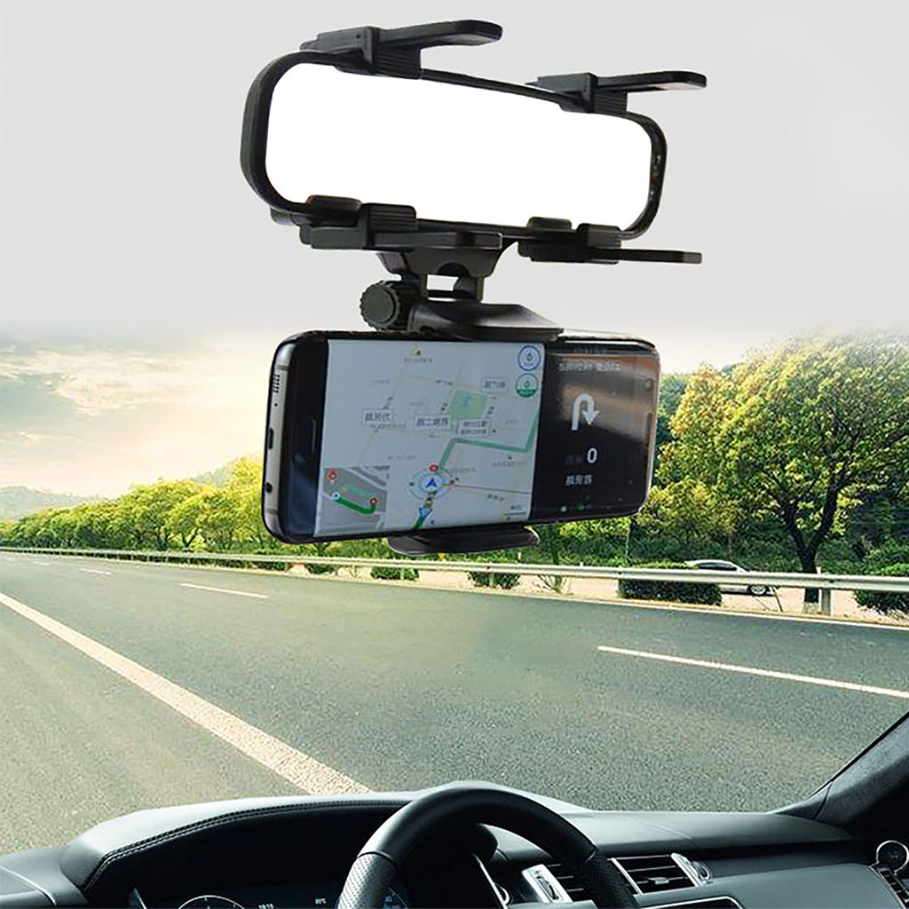 Car Rear View Mirror Phone Holder Universal Auto Car Navigation Bracket