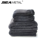 3Pcs Microfiber Car Cleaning Towel Ultra-Soft Double-Sided Towel Rag Cloth