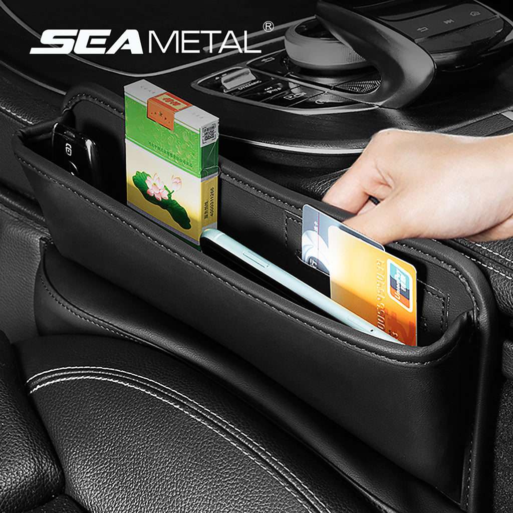 Luxury Car Seat Gap Storage Box Universal PU Leather Seat Gap Filler C –  SEAMETAL