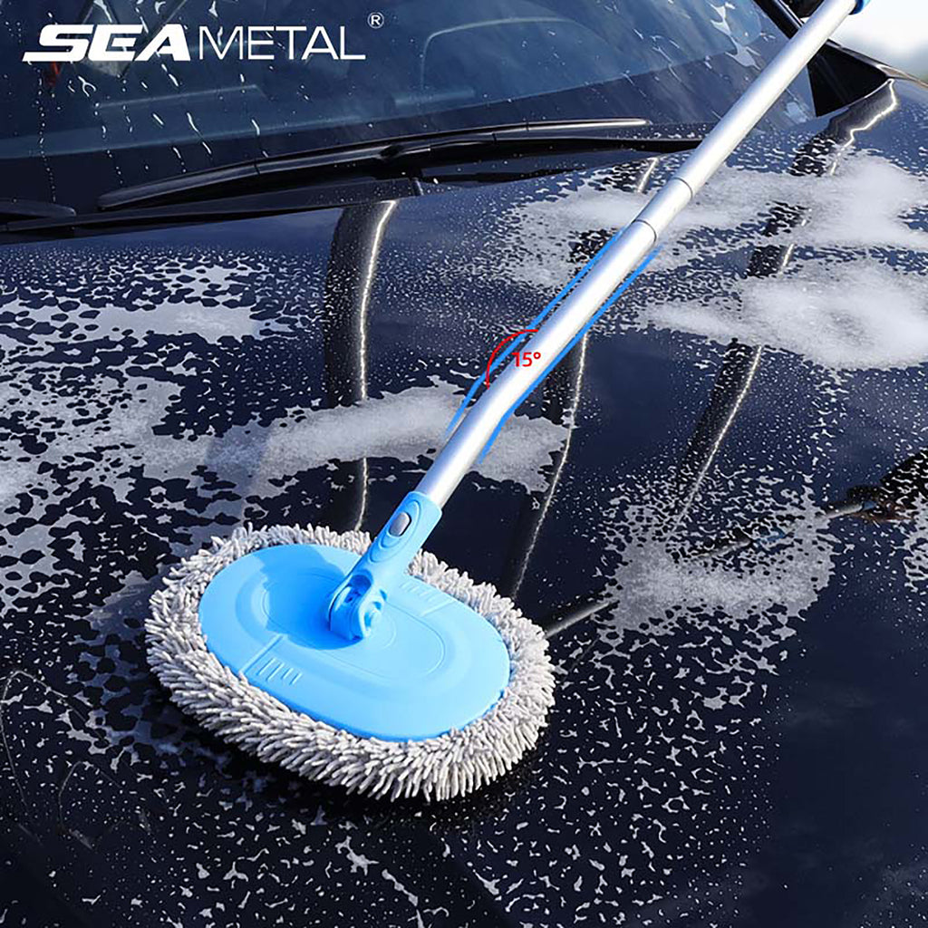 Car Cleaning Brush Sponges Durable Handle Mop Aluminum Auto Wash