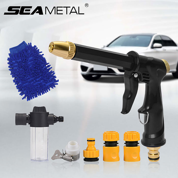 SEAMETAL Portable High-Pressure Car Wash Water Gun Adjustable for Cleaning Machine Garden