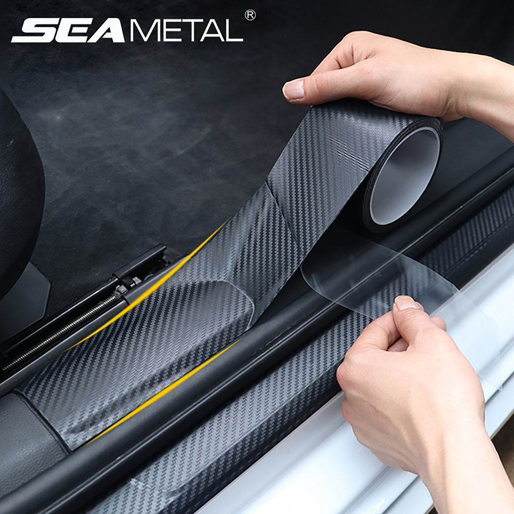 8pcs Universal 3D Carbon Fiber Texture car Door Handle Door Bowl Paint  Scratch Protector Protective Cover Protective Film car Outdoor Safety