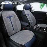 Linen Car Seat Cover Mildew-Proof Flax Front Rear Car Seat Protector Mat
