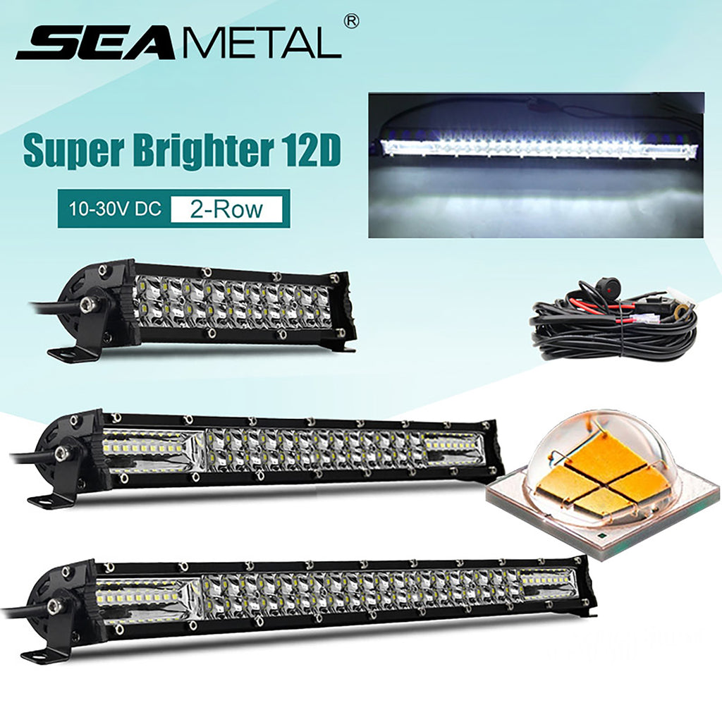 Ultra Slim 8'' 15'' 20'' 12D Slim LED Light Bar For Car Lada Tractors SUV ATV Off Road LED Work Light