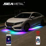 12V LED Car Chassis Flexible Strip Lights RGB Underglow Decorative Atmosphere Lamp