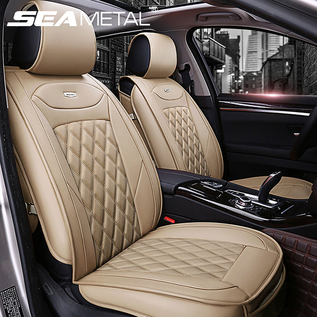 PU Leather Car Seat Cover for Front Row Vehicle Seat Cushion Full Surround Seat