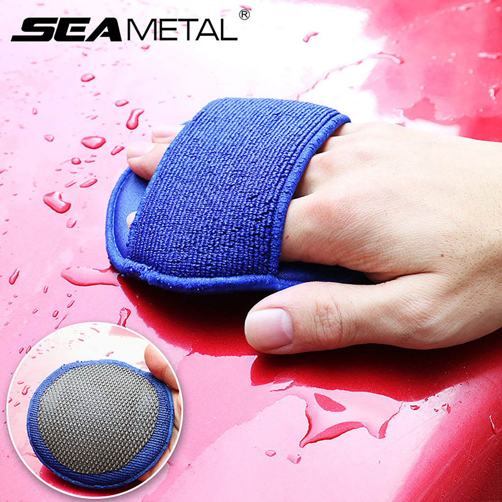 Car Wash Magic Clay Sponge Soft Microfiber Car Wax Applicator Pad
