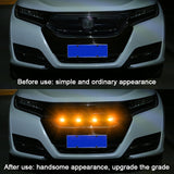 LED Amber Front Grille Light Kit Universal 12V Car Mid-grid Grille Signal Lamp