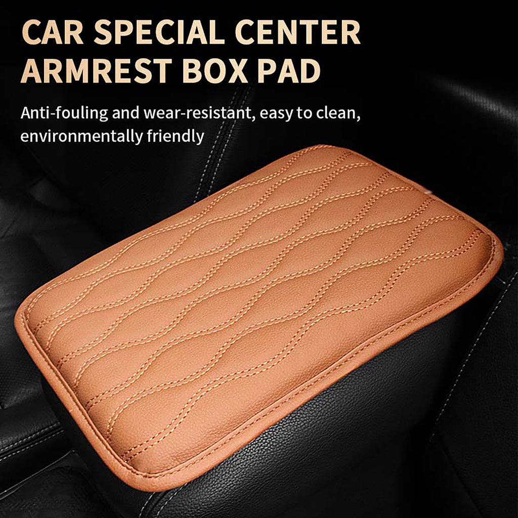 Leather Car Armrest Pad Universal Center Armrest Storage Box Mats – SEAMETAL