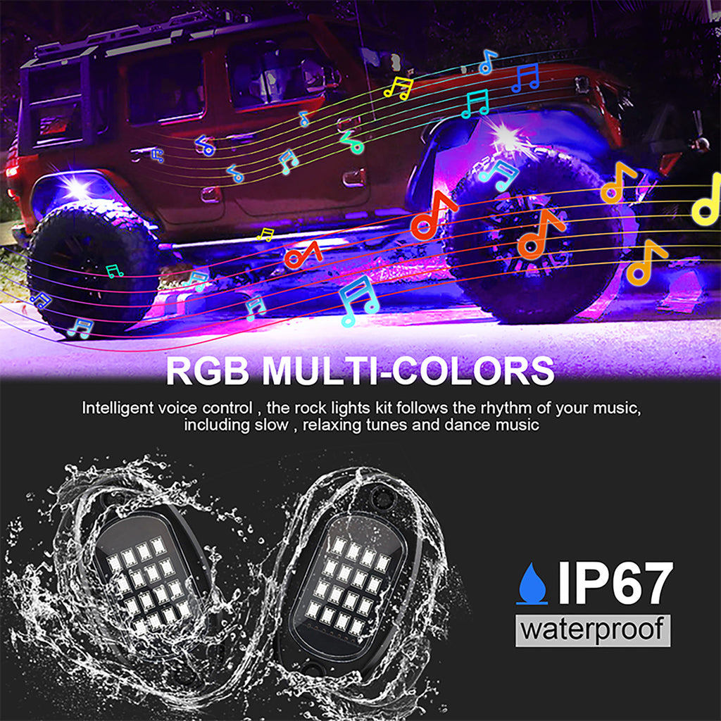 Car LED Underglow Light APP Remote Control Chassis Underbody Decorative Lamp