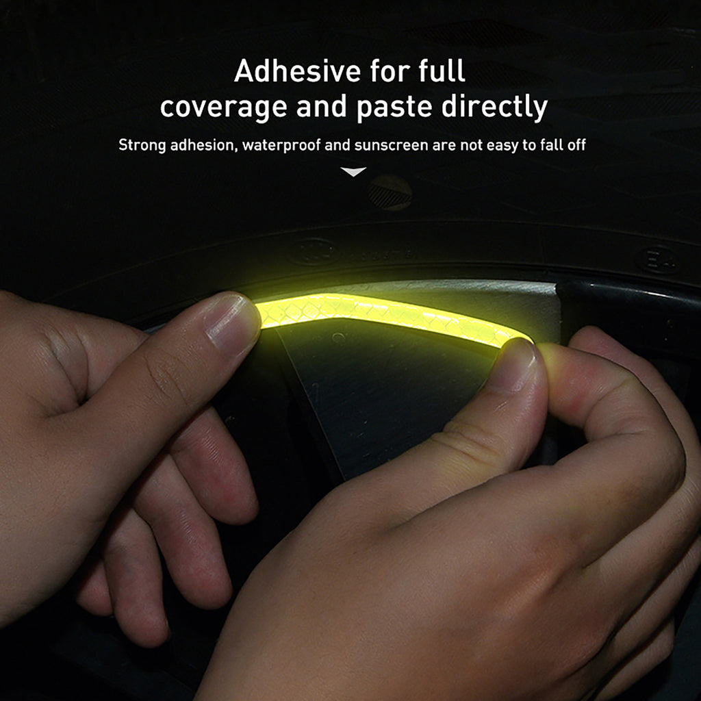 Car Wheel Hub Reflective Sticker Warning Tape Suitable For Safe Driving At Night