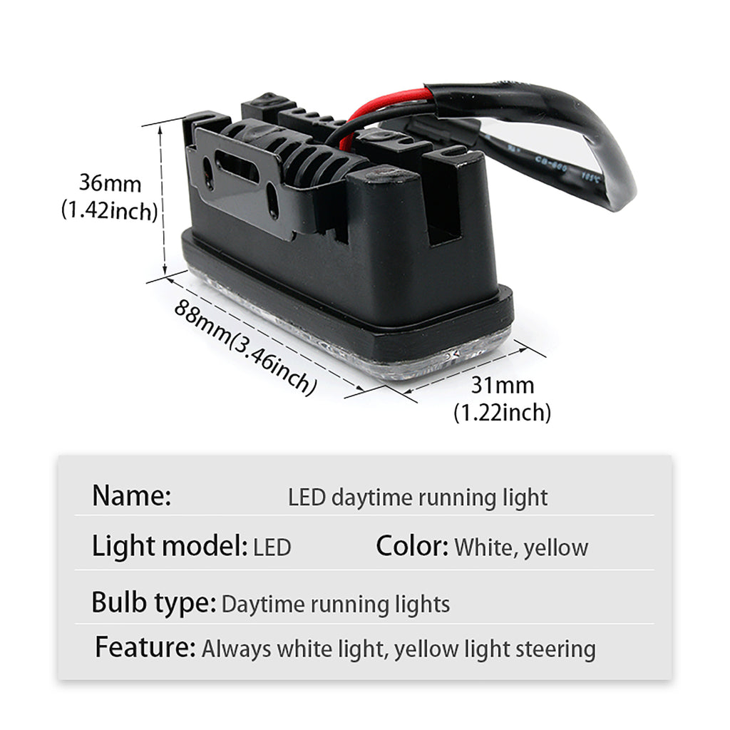 Car Daytime Running Light LED DRL Fog Light 12V 6000k Turn Signal Lamp