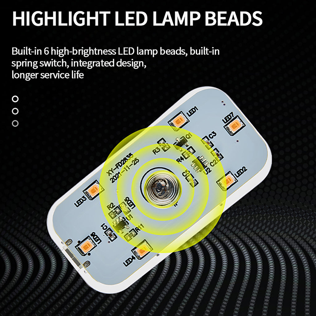Magnetic Car LED Touch Lights USB Interior Light Wireless Roof Ceiling Reading Lamps