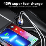 90W Dual USB Car Charger Socket Power Outlet Adapter 12V 24V Fast Charger