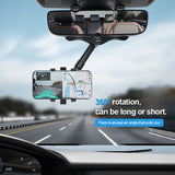 Adjustable Rearview Mirror Phone Holder For Dash Cam GPS Smartphone Stand
