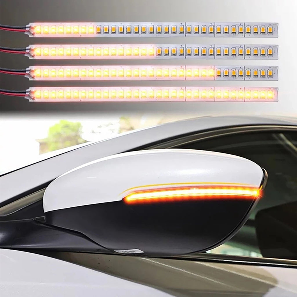 Turn Signal Strip Light Universal Car Rearview Mirror Indicator Lamp 2Pcs