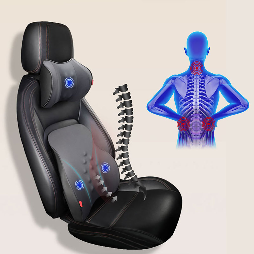 Car Massage Headrest Cushion Auto Neck Support Simulation Human Massage