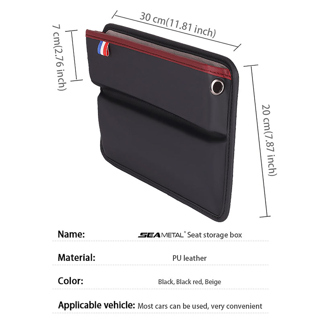 Car Seat Gap Filler Organizers PU Leather Auto Storage Pockets – SEAMETAL