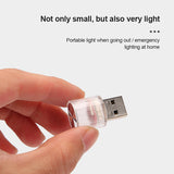 Mini Car Interior Light USB LED Auto Atmosphere Lamp For Car Portable Plug Play