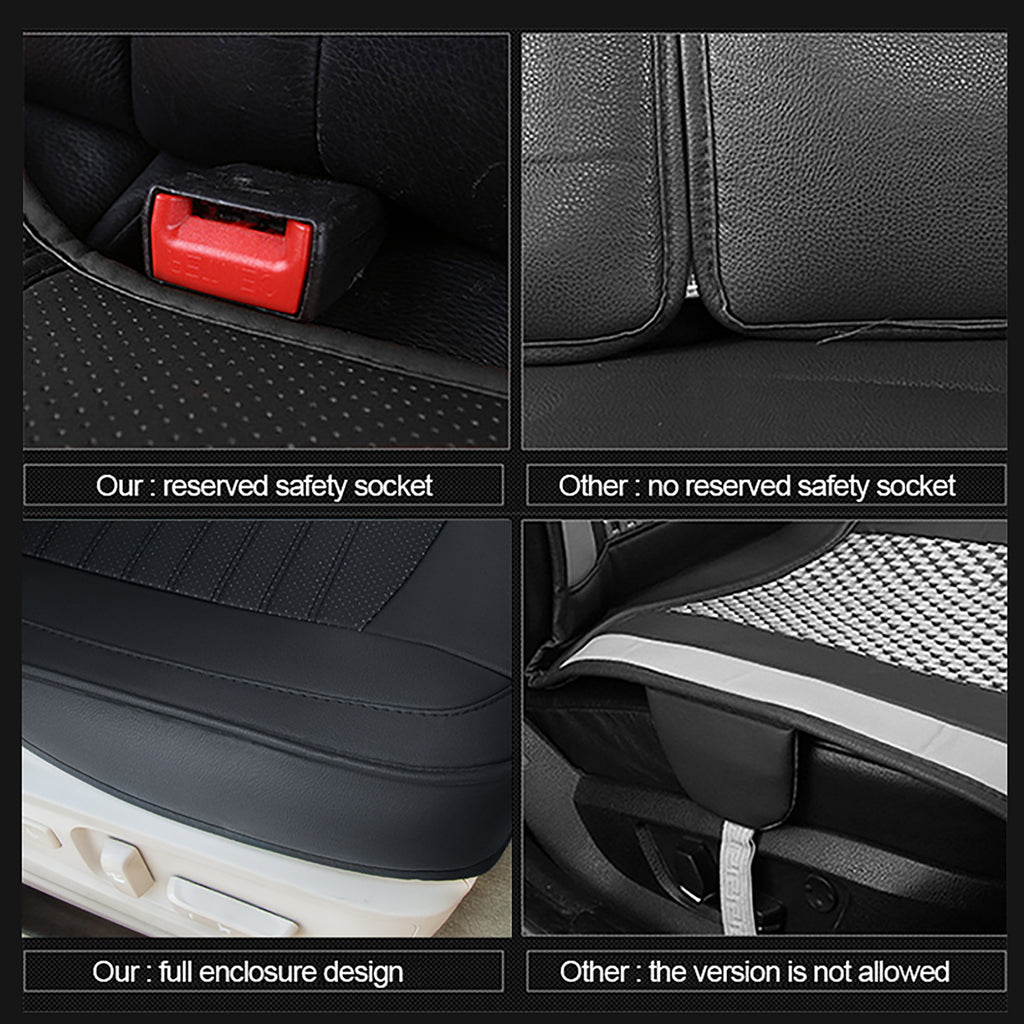 Four Seasons Car Seat Covers Universal PU Leather Auto Seat Cover Cushion Protector