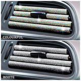 4PCS Car-styling Diamond Air Outlet Trim Strip DIY Bling Bling Decoration
