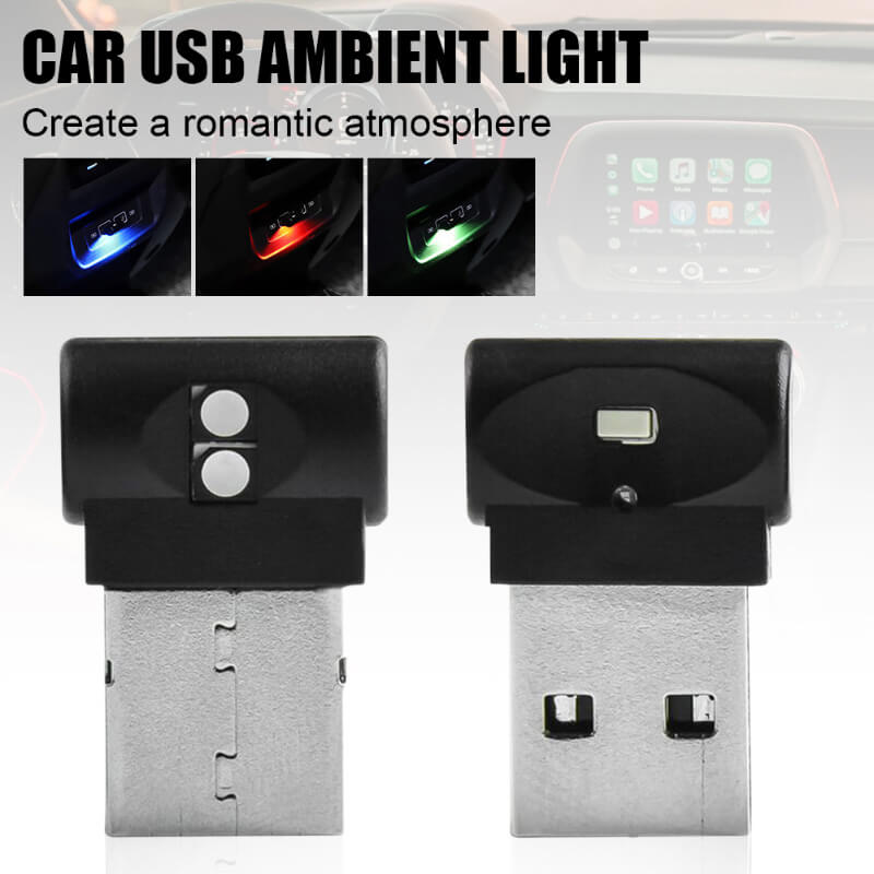 Mini LED Car Light USB Atmosphere Lights Colorful Car Ambient Foot Light