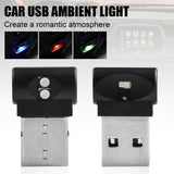 Mini LED Car Light USB Atmosphere Lights Colorful Car Ambient Foot Light