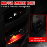 Mini LED Car Light USB Atmosphere Lights Colorful Car Ambient Foot Light