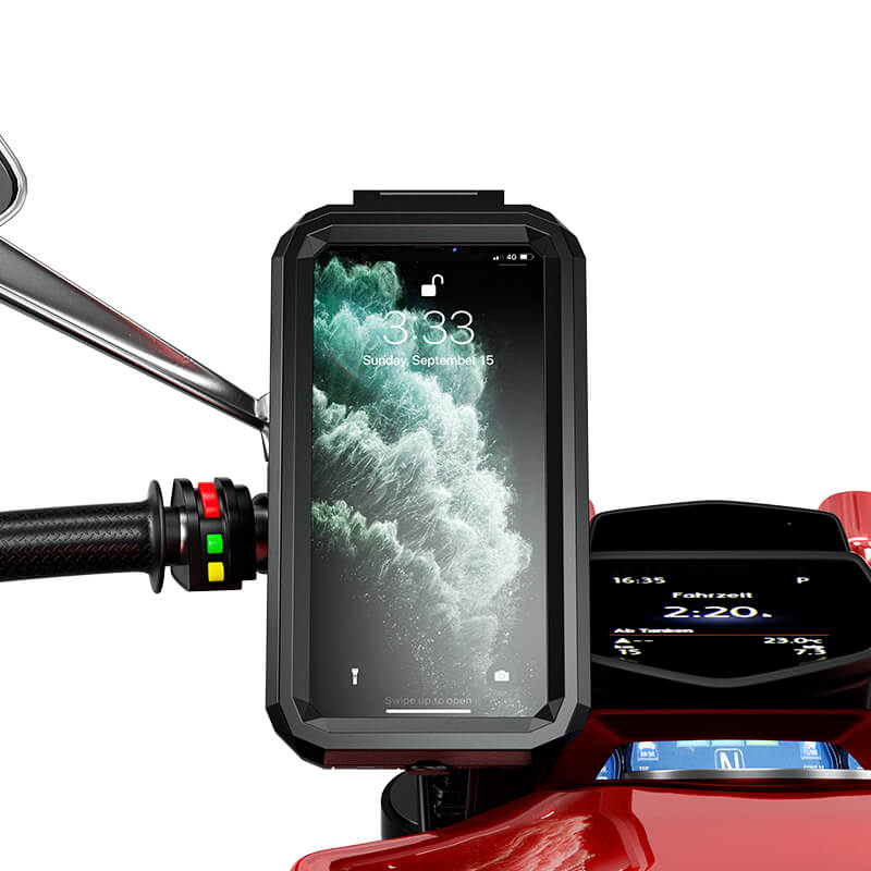 4.7-6in Waterproof Bike Motorcycle Handlebar Rearview Mirror Phone Mounts