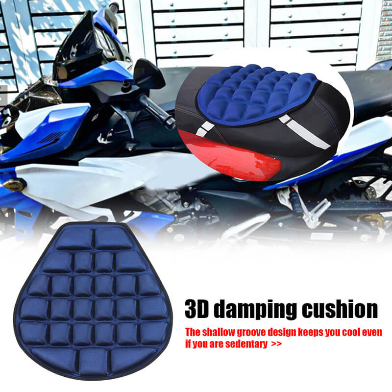 Motorcycle Comfort Gel Seat Cushion Pillow Pad Pressure Relief Cover  Breathable