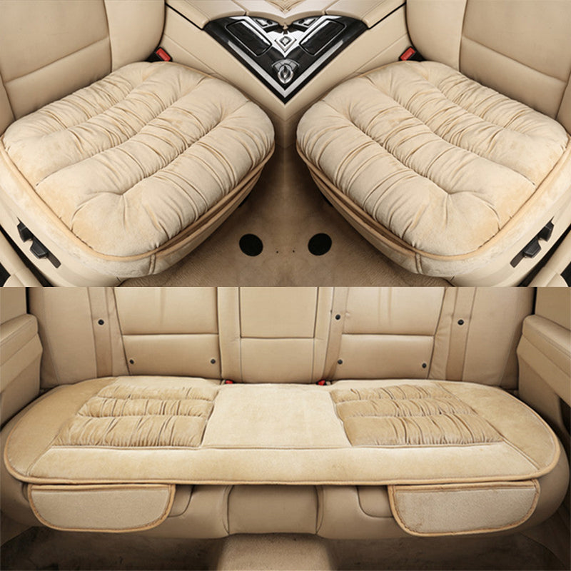 Plush Car Seat Covers Set Universal Warm Seat Cushion for Winter