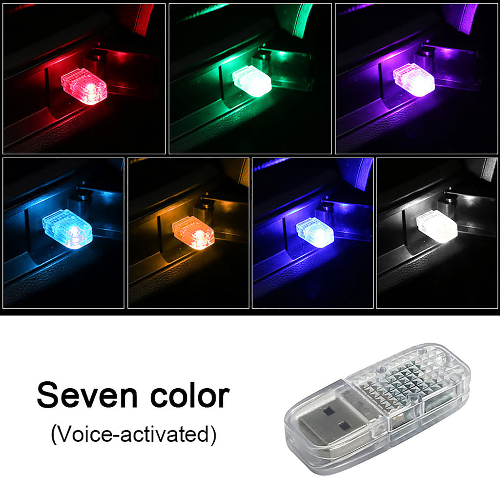 thumbnail image 2 of 7-in-1 Color Mini USB LED Atmosphere Neon Ambient Lamp For Car Interior – RGB 7 Colors 2 of 2