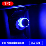 Mini Car Interior Light USB LED Auto Atmosphere Lamp For Car Portable Plug Play