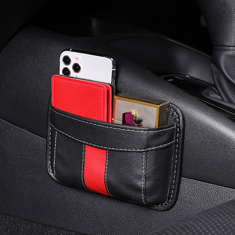 PU Leather Car Bag Storage Mini Seat Organizer Auto Hanging Pocket for Car  – SEAMETAL