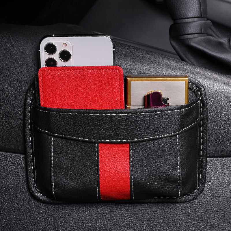 Borsa Portaoggetti Auto In Pelle PU – Organizer Sedile Con Tasca Porta Telefono – Nero