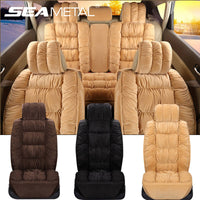 SEAMETAL Soft Plush Car Seat Covers Winter Car Seat Protector Set Universal