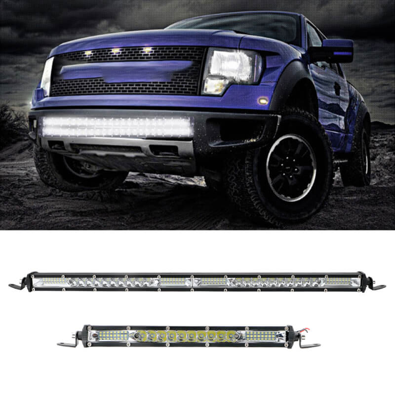 Willpower 20 inch 126W Spot Flood LED Work Light Bar with License Plate  Bracket Off road Trucks SUV 4WD Driving Fog Lights (20 inch + BK011) :  : Automotive