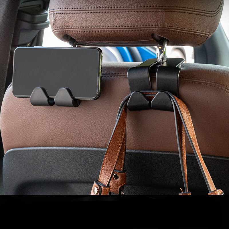 Car Vehicle Multi-functional Seat Headrest Bag Hanger Double Hooks